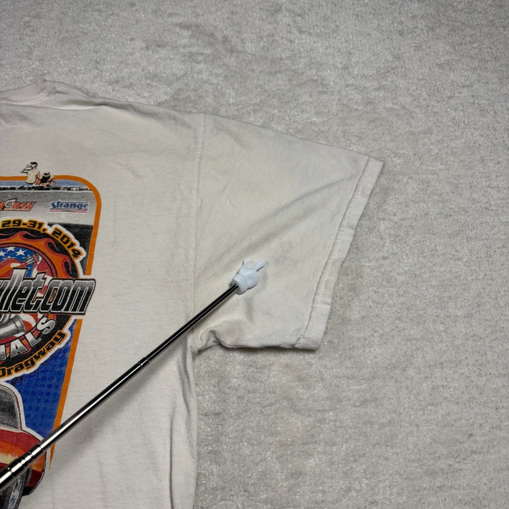 Gildan YellowBullet.com Nationals Cecil County Dragway T Shirt Mens L White 2014 - Picture 9 of 16